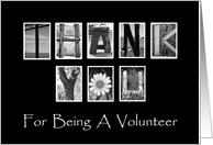 Thank You Volunteer - Alphabet Art card