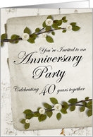 You’re Invited to an Anniversary Party to Celebrate 40 years together card