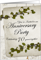 You’re Invited to an Anniversary Party to Celebrate 70 years together card