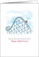 Roller Coaster Wedding Anniversary card