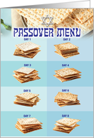 Matzo Menu Passover Card
