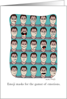 Humorous Collection Of Emoji Masks During Coronavirus Thinking of You card