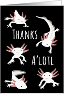 Axolotl Thank You card