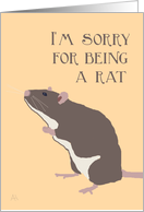 I’m Sorry For Being a Rat card