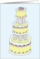Civil Union Congratulation in Italian stylish Pastel Colored Cake card