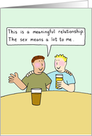 Gay Male Couple Relationship Cartoon Humor card