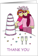 Thank you from Lesbian Couple Civil Union Wedding Marriage card