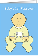 Baby’s First Passover Cute Cartoon Smiling Baby card