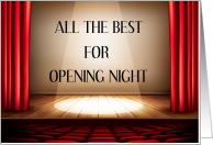 Good Luck Opening Night Theater Performance Stage Spotlight card