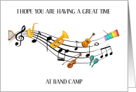 Thinking of You at Band Camp Musical Instruments and Notes card