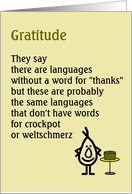Gratitude - a (bad) Thank You Poem card
