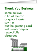 Thank You Business - a funny thank you poem card