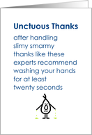Unctuous Thanks, A Funny Thank You Poem card