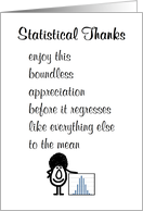 Statistical Thanks A Funny Thank You Poem card
