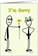 Im Sorry with Flower from Him to Her card