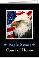 Eagle Scout Court of Honor Invitation - Eagle & Amercan Flag card