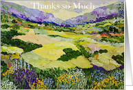 Thank You - Landscape with wildflowers card