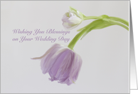 God’s Blessing on Wedding Floral Card