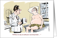 An amusing vasectomy get well, feel better cartoon card