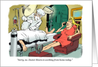 Thinking of You and Your Work in Covid Times Cartoon card