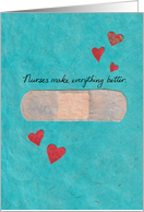 Love in a Bandaid on Nurse’s Day card