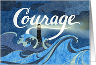 Lighthouse in the Storm in Sympathy for Courage card
