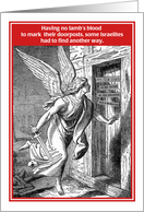 Jewish humor Do Not Disturb Angel of Death Passover Card