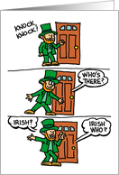 Knock Knock Irish card