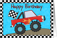 Monster Truck Birthday card