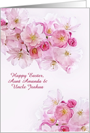 Customize for any Relation, Happy Easter, Cherry Blossoms card