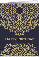 Happy Birthday Employee, Corporate Card, Gold Effect, Charcoal Grey card