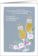 Goddaughter, Husband, Congratulations, Wedding, Champagne card