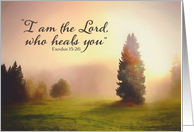 I Am The Lord Who Heals You, Exodus 15:26, Get Well Soon card