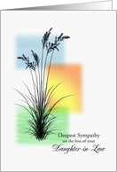 Sympathy Loss of Daughter-in-Law, with Grasses card