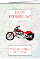 Like a Dad Father’s Day with Map and Motorbike card