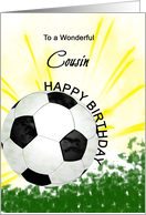 Cousin Birthday Soccer Ball card