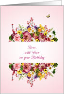 Boss Birthday Divided Bouquet card