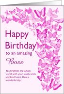 Boss Birthday Butterflies card