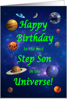 Step Son Birthday Best in the Universe card