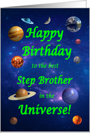Step Brother Birthday Best in the Universe card