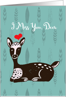 Fawn with Heart - I Miss You Deer - Summer Camp card