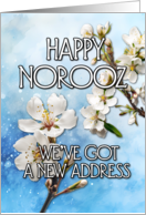 Happy Norooz Almond Blossom We’ve Got a New Address card