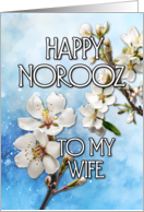 Happy Norooz Almond Blossom to my Wife card
