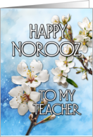 Happy Norooz Almond Blossom to my Teacher card