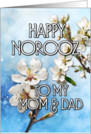 Happy Norooz Almond Blossom to my Mom and Dad card