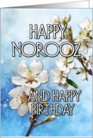 Happy Norooz Almond Blossom Happy Birthday card