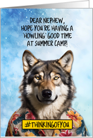 Nephew Summer Camp Wolf card