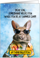 Son Summer Camp Bunny card