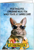 Daughter Summer Camp Bunny card