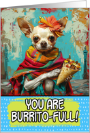 Cinco de Mayo Chihuahua with Burrito card